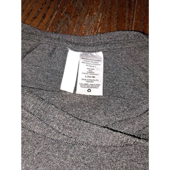 Large Joyspun Black Lightweight Crew Neck High Low Pullover Knit Sweater - Picture 6 of 6